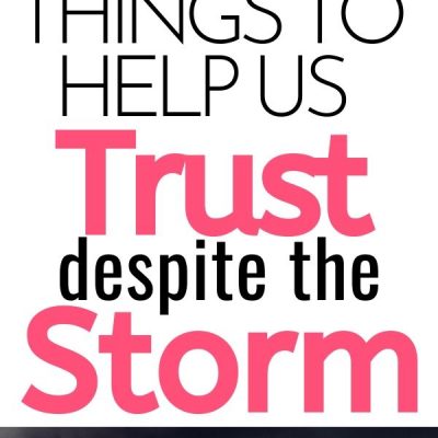 3 Things to Help Us Trust Despite the Storm