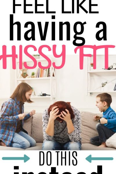 When You feel like having a hissy fit, do this instead!