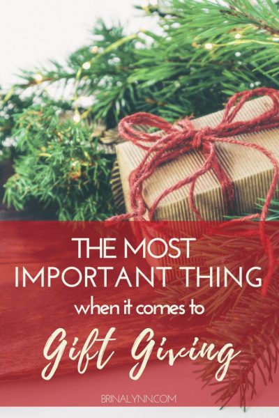 The Most Important Thing About Gift Giving